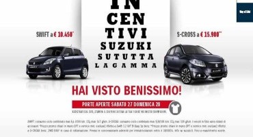 SUzuki: porte aperte S-CROSS, offerte straordinarie ed incentivi su tutta la gamma