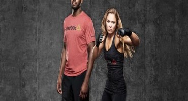 I campioni UFC di Arti Marziali Miste Ronda Rousey e Jon Jones firmano con Reebok