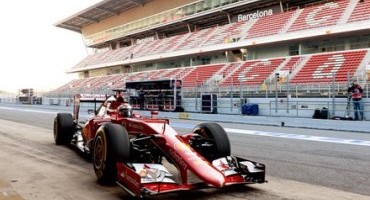 Formula 1, Scuderia Ferrari, primo giorno di test sulla pista di Montmelo’