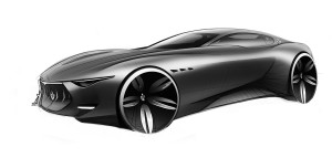 Maserati Alfieri Concept - Exterior sketch