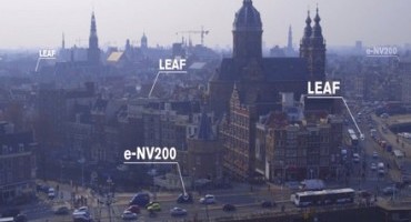 Nissan protagonista ad Amsterdam con i Taxi elettrici (Leaf ed e-NV200)