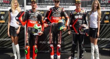 WSBK 2015, Tissot-Superpole di Chaz Davies che a Laguna Seca tiene dietro il compagno di squadra Giugliano, terzo Torres