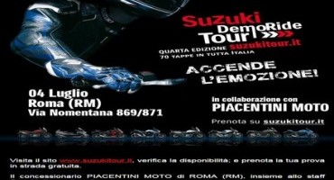 Suzuki DemoRide Tour: il 4 e 5 luglio a Roma e Pavia per provare le novità della Casa