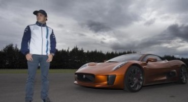 Felipe Massa drives Bond villain’s Jaguar C-X75 Supercar in Mexico City