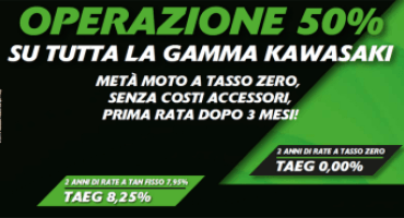 Kawasaki: metà moto a tasso zero!