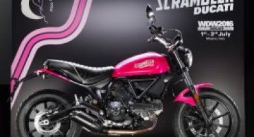 “Notte Rosa 2016”, lo Scrambler® Shocking apre la parata delle moto partecipanti al WDW2016