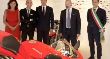 Il Premier Matteo Renzi all’inaugurazione del nuovo Museo Ducati