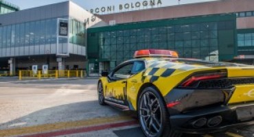 Una Lamborghini Huracán Follow Me per l’Aeroporto di Bologna