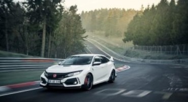 Nuova Honda Civic Type R stabilisce un nuovo record sul circuito del Nürburgring